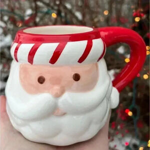 🎅🏼 Adorable SANTA face ceramic coffee cup/mug 🎅🏼